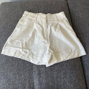 H&M Women's White Linen Shorts